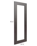 Brazilian Shaker 24x42 Wall Diagonal Corner Glass Door Only with Glass Included