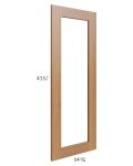 Artisan Walnut Shaker 24x42 Wall Diagonal Corner Glass Door Only with Glass Included