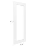 Aspen White Shaker 24x42 Wall Diagonal Corner Glass Door Only with Glass Included
