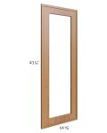 Portland Walnut 24x42 Wall Diagonal Corner Glass Door Only with Glass Included 