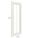 Signature Vanilla 24x42 Wall Diagonal Corner Mullion Glass Door Only with Glass Included