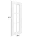 Providence White 24x42 Diagonal Corner Mullion Glass Door Only with Glass Included 