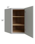 Tuscan Painted Grey 27x30 Diagonal Corner Wall Cabinet