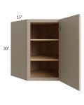 Tuscan Oyster 27x30 Diagonal Corner Wall Cabinet