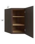 Vienna Kona Brown 27x30 Diagonal Corner Wall Cabinet