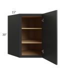 Vienna Black 27x30 Diagonal Corner Wall Cabinet