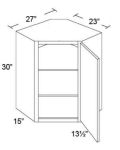 Vienna 27x30 Diagonal Corner Wall Cabinet