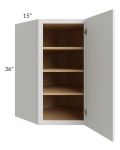 Tuscan Cloud 27x36 Diagonal Corner Wall Cabinet