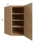 Midtown Timber Shaker 27x36 Diagonal Corner Wall Cabinet