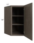 Signature Vanilla 27x36x15 Wall Diagonal Corner Cabinet