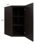 Brazilian Shaker 27x36x15 Wall Diagonal Corner Cabinet