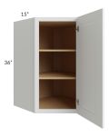 Southport White Shaker 27x36 Wall Diagonal Corner Cabinet