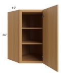 Portland Sand 27x36x15 Wall Diagonal Corner Cabinet 