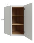 Charlotte White 27x36 Wall Diagonal Corner Cabinet