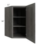 Providence Slate Grey 27x36x15 Wall Diagonal Corner Cabinet