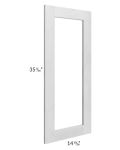 Heather Grey Shaker 27x36x15 Wall Diagonal Corner Glass Door Only with Glass Included
