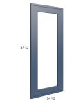 Portland Navy Blue 27x36x15 Wall Diagonal Corner Glass Door Only with Glass Included 