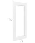 Providence White 27x36x15 Wall Diagonal Corner Glass Door Only with Glass Included