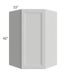 Salem Light Grey 27x42 Diagonal Corner Wall Cabinet