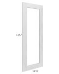Heather Grey Shaker 27x42x15 Wall Diagonal Corner Glass Door Only with Glass Included