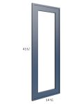 Portland Navy Blue 27x42x15 Wall Diagonal Corner Glass Door Only with Glass Included 