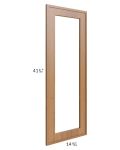 Portland Walnut 27x42x15 Wall Diagonal Corner Glass Door Only with Glass Included 