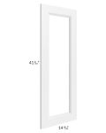 Providence White 27x42x15 Wall Diagonal Corner Glass Door Only with Glass Included
