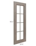 Providence Natural Grey 27x42x15 Wall Diagonal Corner Mullion Glass Door Only with Glass Included
