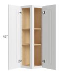 Southport White Shaker 12x42 Wall End Cabinet