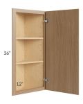 Township Rift Oak 12x36 Wall End Angle Cabinet