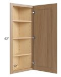 Asheville Rift Oak Shaker 12x42 Wall End Angle Cabinet