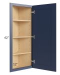 Bayville Blue 12x42 Wall End Angle Cabinet