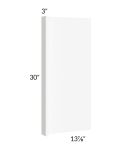 Milan White Matte 14x30 Wall End Panel