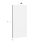 Euro Gloss White Wall Overlay Panel - 15"W x 30-1/4"H x 3/4"D