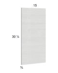 Euro White Grain Wall Overlay Panel - 15"W x 30-1/4"H x 3/4"D