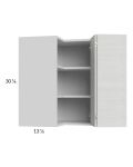 Euro White Grain 24x30-1/4 Wall Easy Reach Cabinet