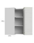 Euro White Grain 24x35-1/4 Wall Easy Reach Cabinet