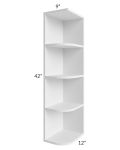 Brighton White Shaker 9x42 Wall End Shelf Cabinet 