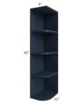 Southport Blue Shaker 9x42 Wall End Shelf Cabinet