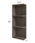 Natural Grey Shaker 05x30 Wall End Shelf Cabinet