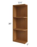 Artisan Walnut Shaker 05x30 Wall End Shelf Cabinet