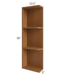 Artisan Walnut Shaker 05x36 Wall End Shelf Cabinet