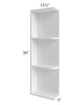 Aspen White Shaker 05x36 Wall End Shelf Cabinet