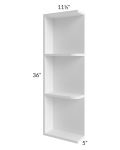 Portland White 05x36 Wall End Shelf Cabinet
