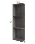 Providence Slate Grey 05x36 Wall End Shelf Cabinet