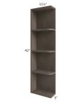 Natural Grey Shaker 05x42 Wall End Shelf Cabinet