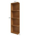 Artisan Walnut Shaker 05x42 Wall End Shelf Cabinet