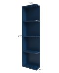 Portland Navy Blue 05x42 Wall End Shelf Cabinet