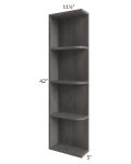 Providence Slate Grey 05x42 Wall End Shelf Cabinet