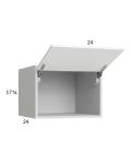 Euro Gloss White 24x17-5/8x24 Flip Up Door Wall Cabinet